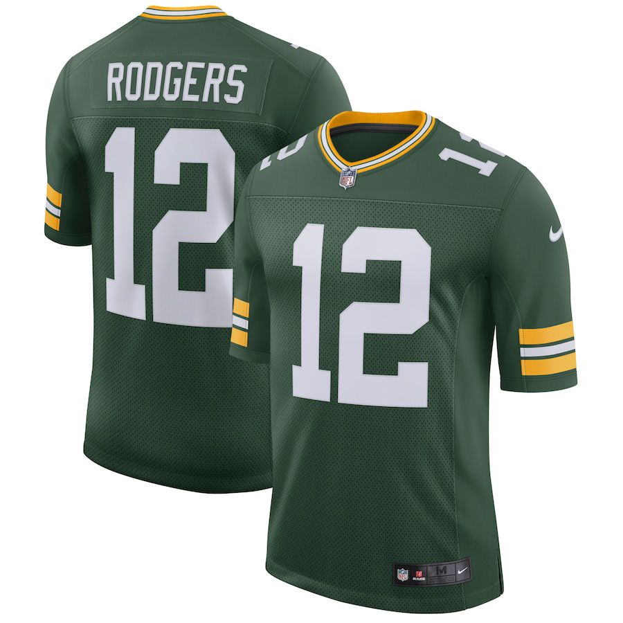 Men Green Bay Packers 12 Aaron Rodgers Nike Green Classic Limited Player NFL Jersey